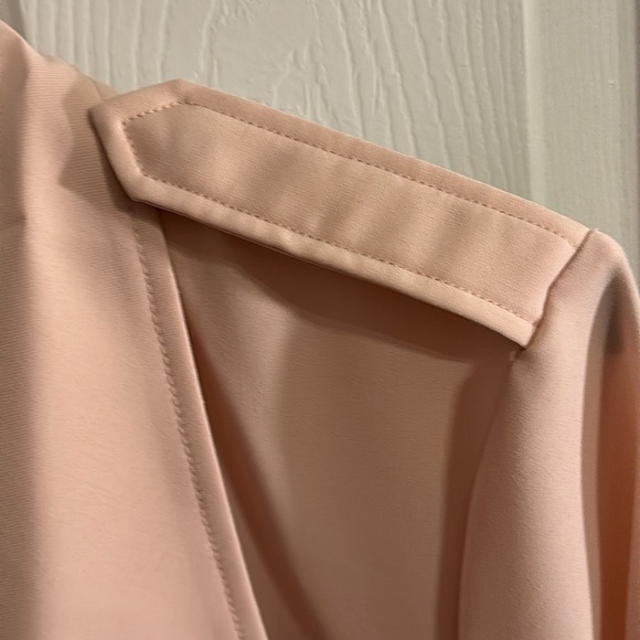 Halogen Drape Tie Waist Trench Coat in Pink Smoke, Size 3X (22/24) NWT - Picture 9 of 15